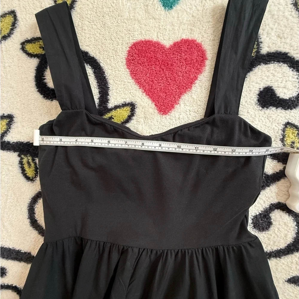J. CREW SWEETHEART TANK DRESS POPLIN SKIRT BLACK SMALL - Picture 5 of 8